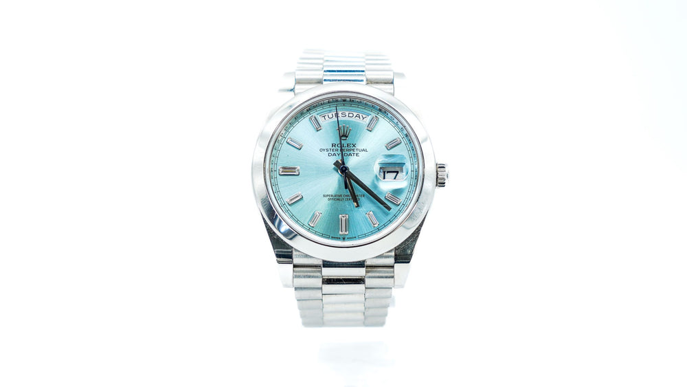 Rolex Day-Date 40 ‘228206’ Platinum Baguette